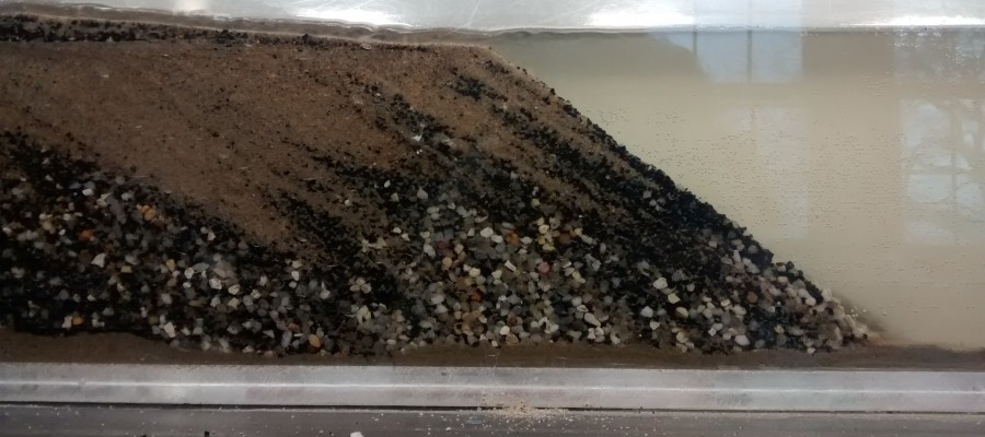 Sediment sorting on a Gilbert Delta_Photo by Anjali Fernandes