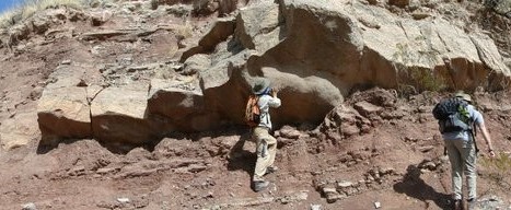 Flute casts at the base of fluvial deposits_photo by Anjali Fernandes
